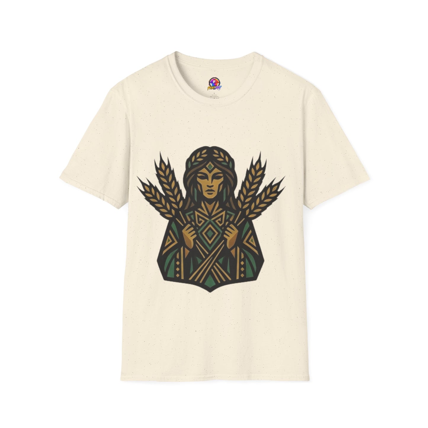 Harvest Goddess T-Shirt — Wheat Spirit Floral Pagan Shirt
