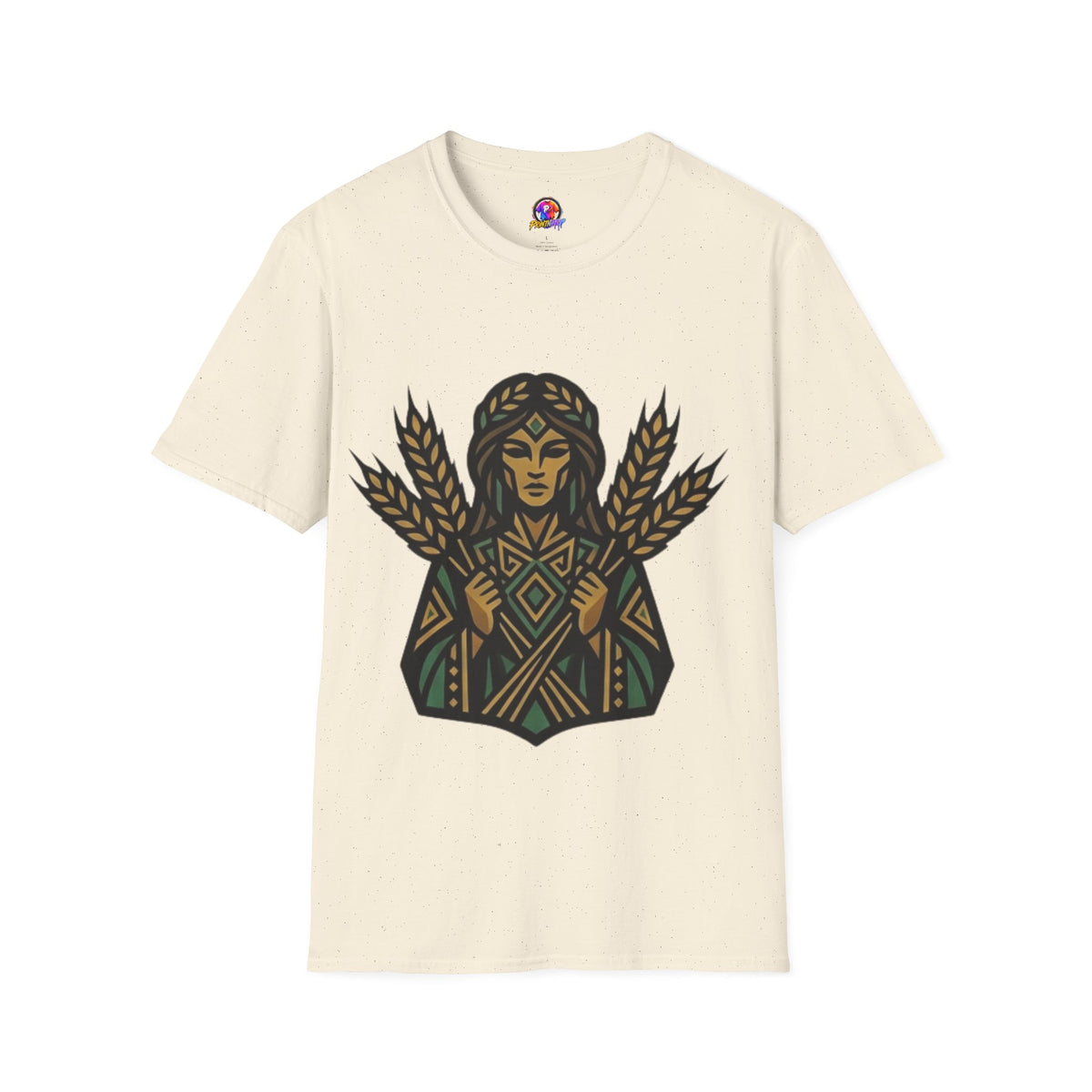 Harvest Goddess T-Shirt — Wheat Spirit Floral Pagan Shirt
