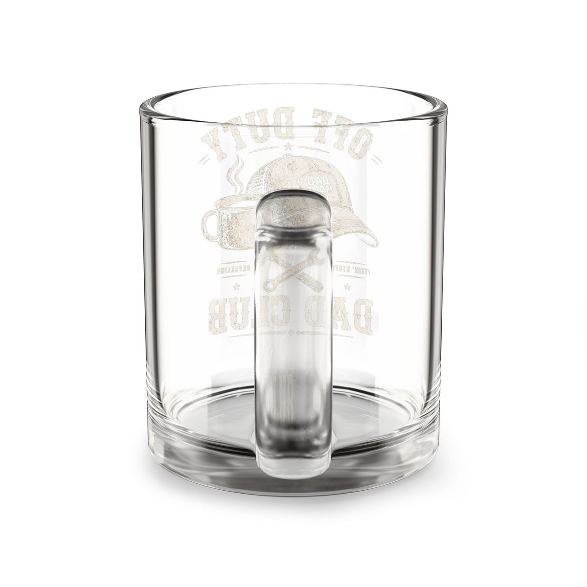 Off Duty Glass Mug — 10oz Coffee Mug for Relaxing Breaks Milo Bailey Dog Dad Mom  Glass Mug 10 oz