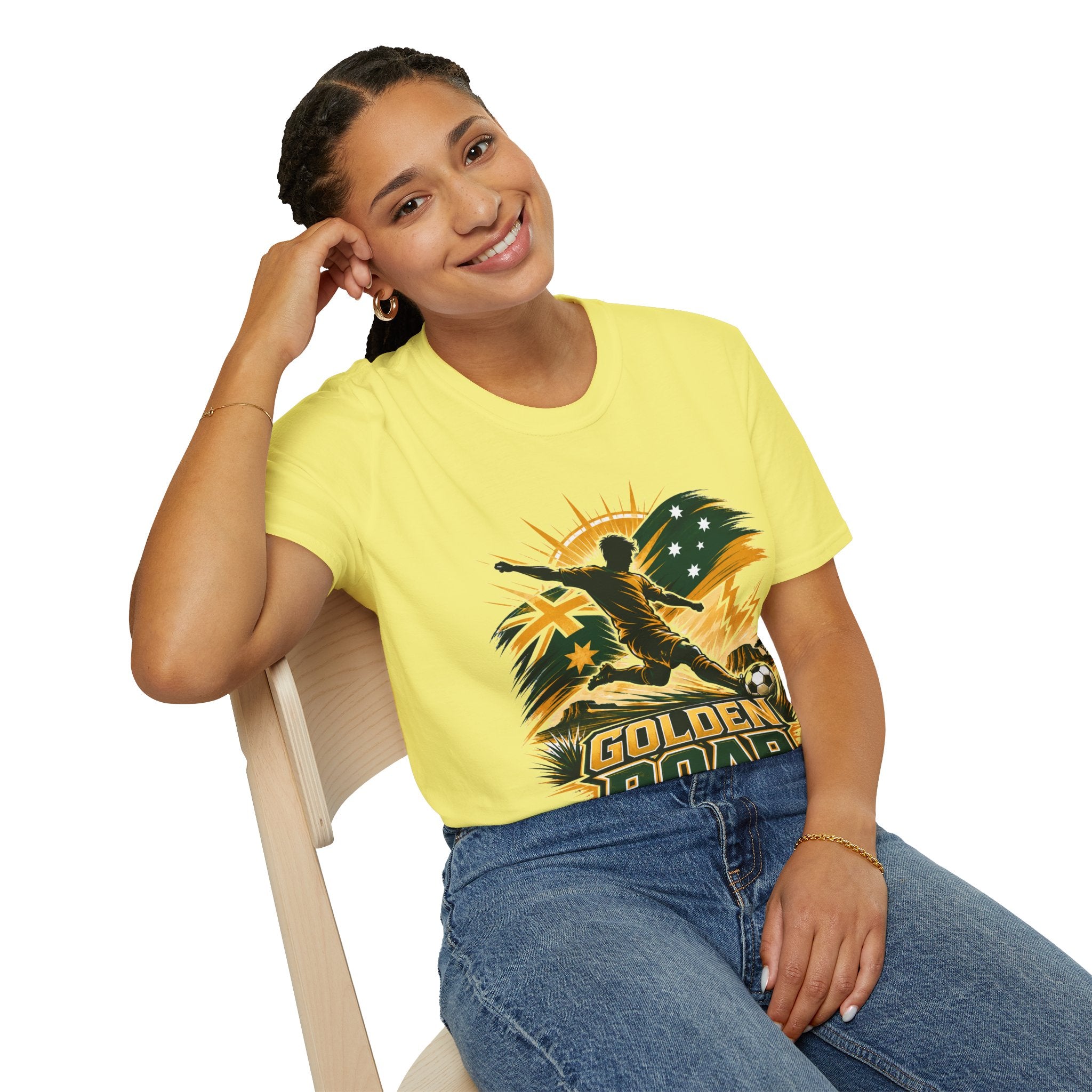 Australia Golden Roar Soccer T-Shirt — Australian Football Fan Tee