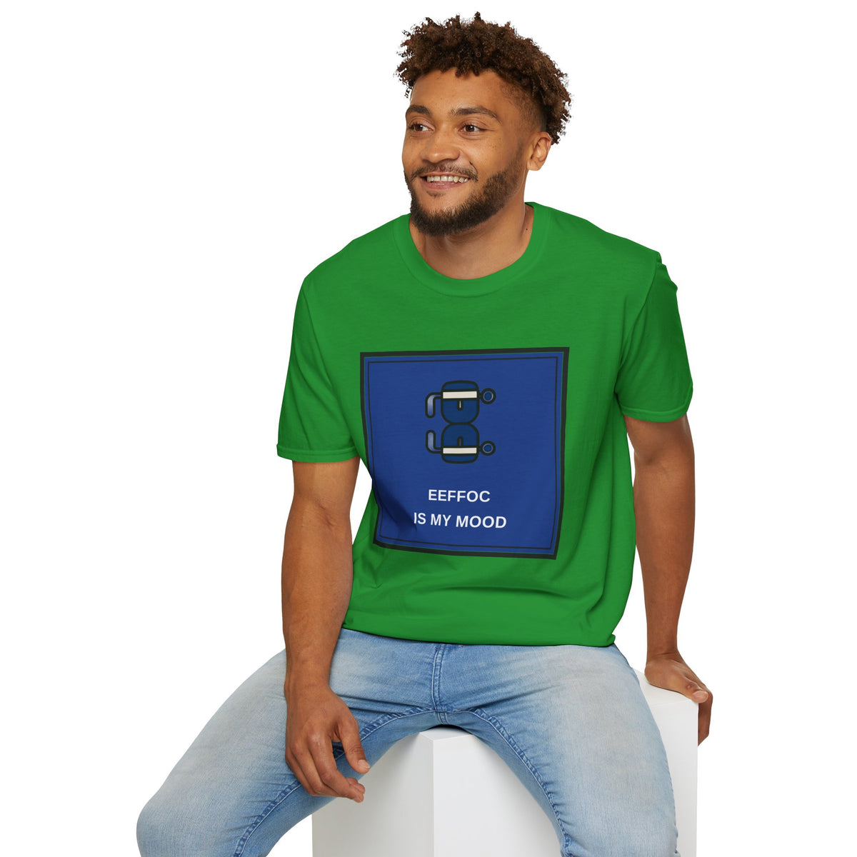 T‑Shirt — 'BeeFoc Is My Mood' Blue Robot Graphic Tee - Trending Now - August 2026