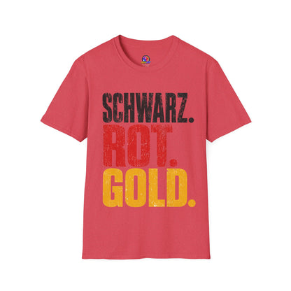Germany Schwarz Rot Gold T-Shirt — German Flag Pride Graphic Tee