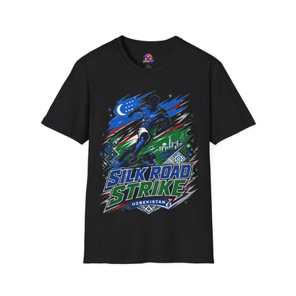Silk Road Strike Soccer T-Shirt — Uzbekistan Football Graphic Tee