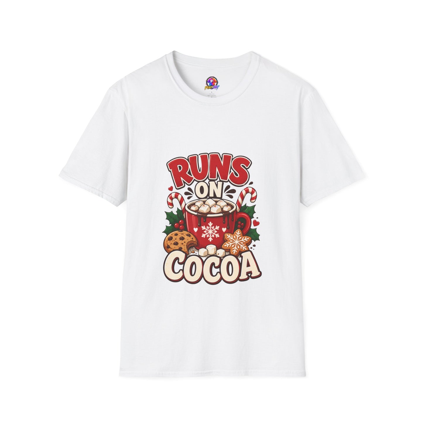 T-Shirt — Runs On Cocoa Holiday Graphic Tee
