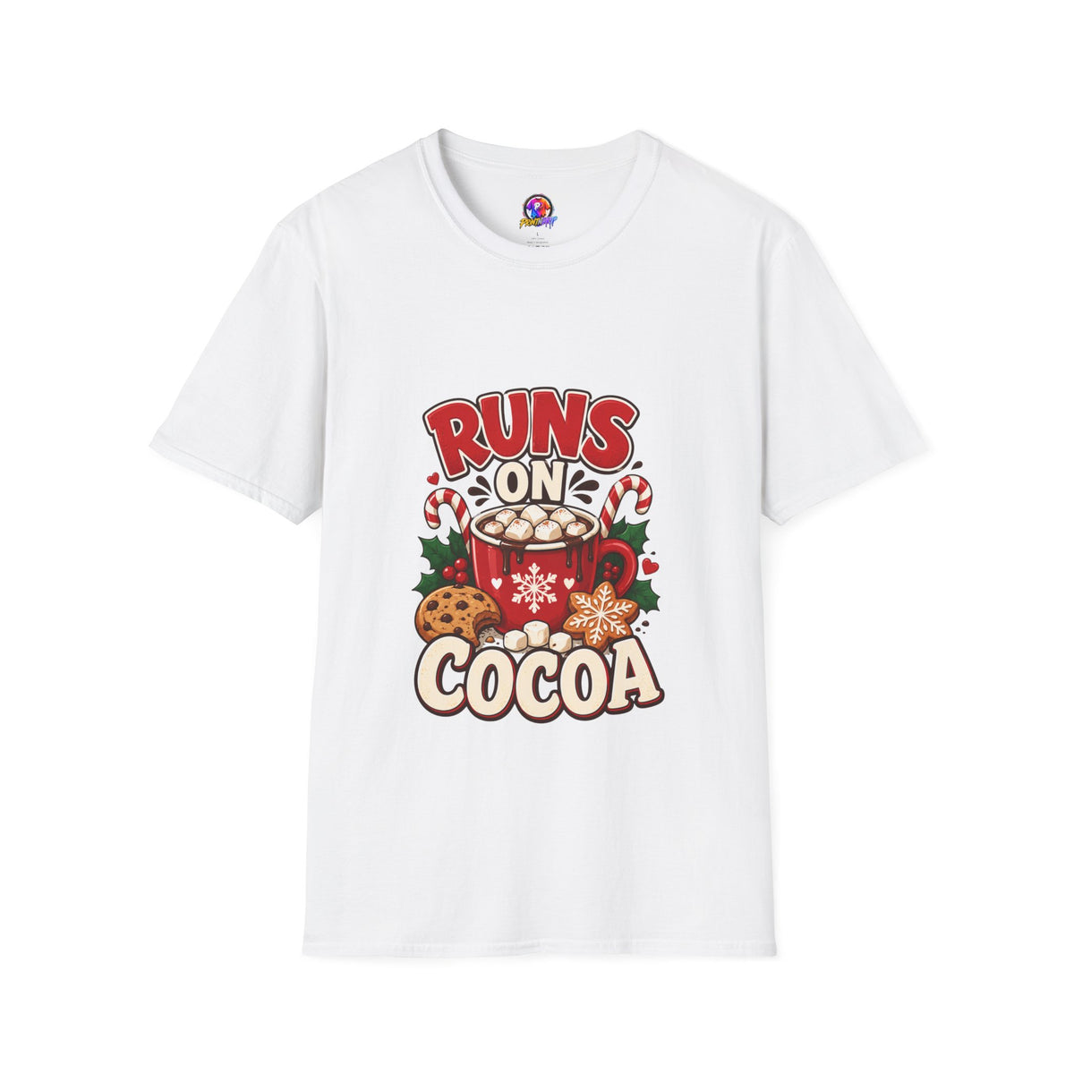 T-Shirt — Runs On Cocoa Holiday Graphic Tee