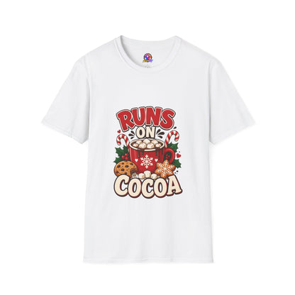 T-Shirt — Runs On Cocoa Holiday Graphic Tee