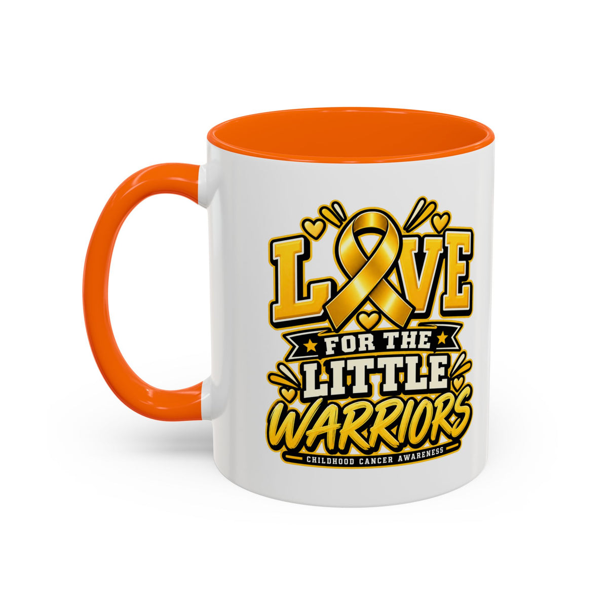 Coffee Mug — "Love for the Little Warriors" Childhood Cancer Awareness Accent Mug