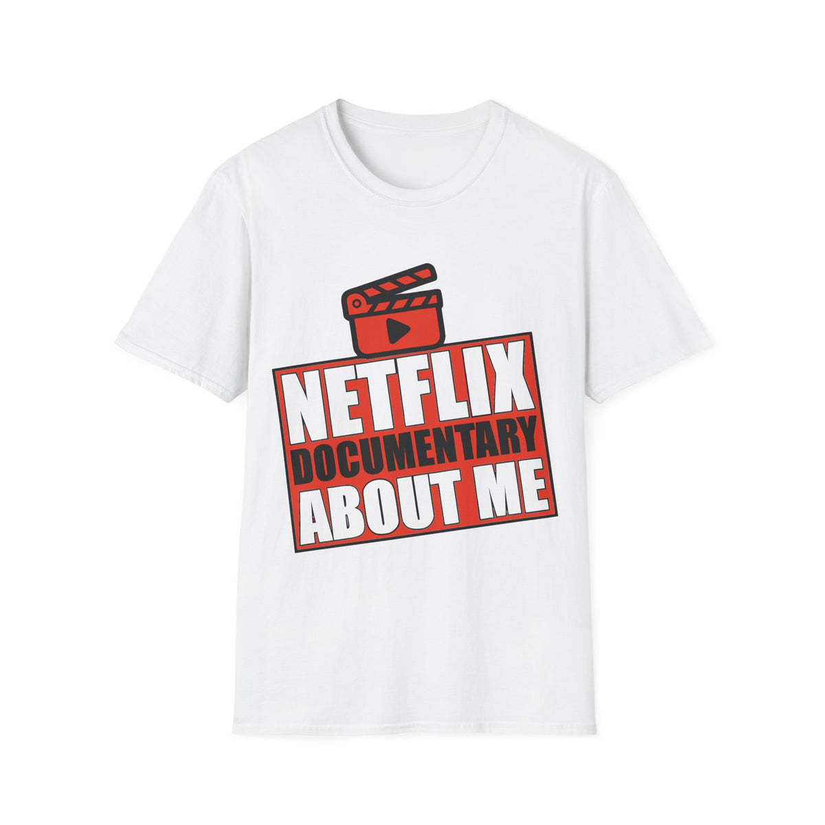 Netflix Documentary About Me Red Block Letter T-Shirt - Funny Sarcastic Pop Culture Tee - Trending Now - September 2026