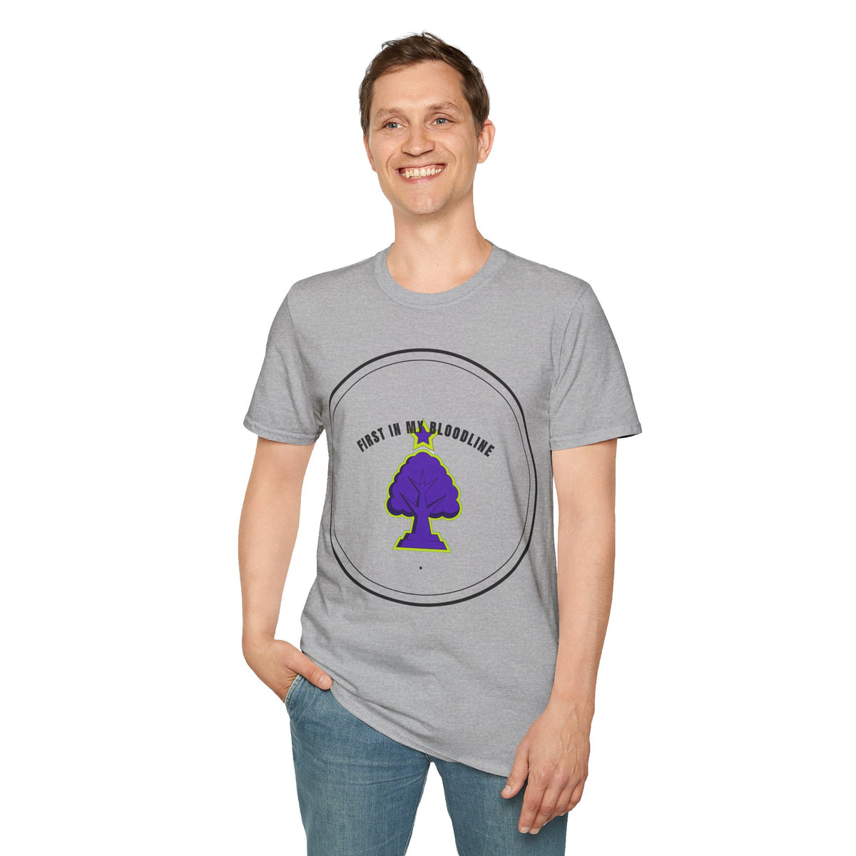 T‑Shirt — "First in My Bloodline" Purple Tree Graphic Tee - Trending Now - September 2026