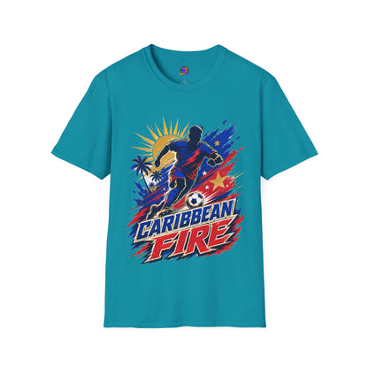 Haiti Soccer T-Shirt — Caribbean Fire Graphic Tee
