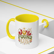 Christmas Joy Found Us Mug — Retro Holiday Coffee Cup