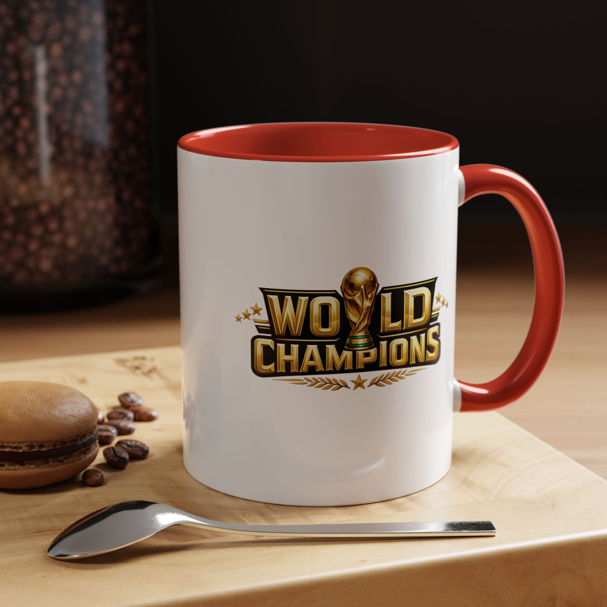 World Champions Accent Coffee Mug – Gold Trophy Sports Fan