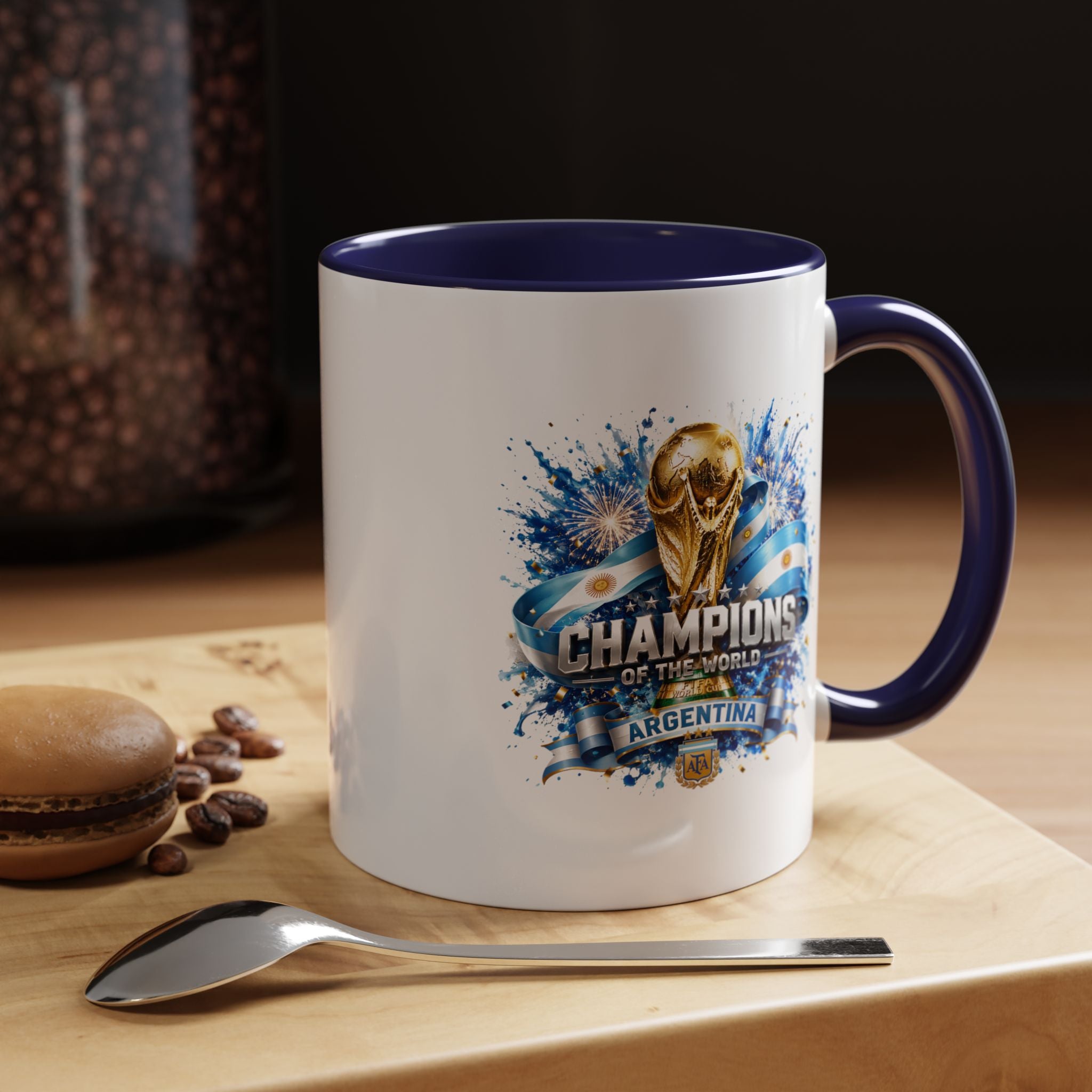 Argentina World Cup Champions Coffee Mug — 'Champions of the World' Accent Mug