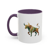 Taurus Geometric Bull Accent Coffee Mug — Taurus Zodiac Gift