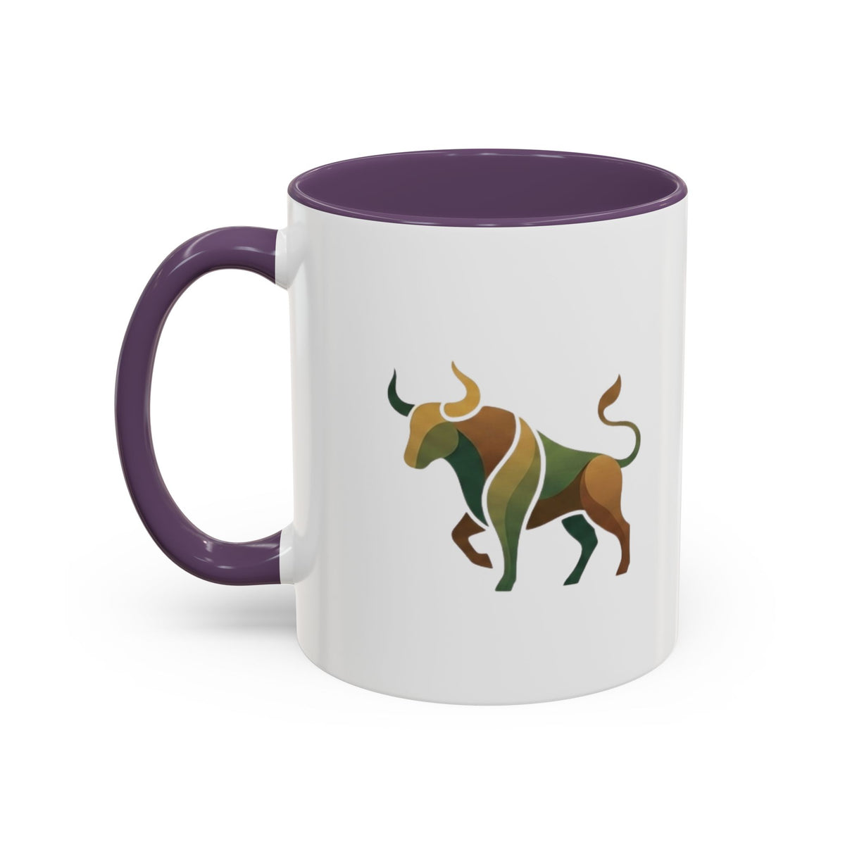 Taurus Geometric Bull Accent Coffee Mug — Taurus Zodiac Gift