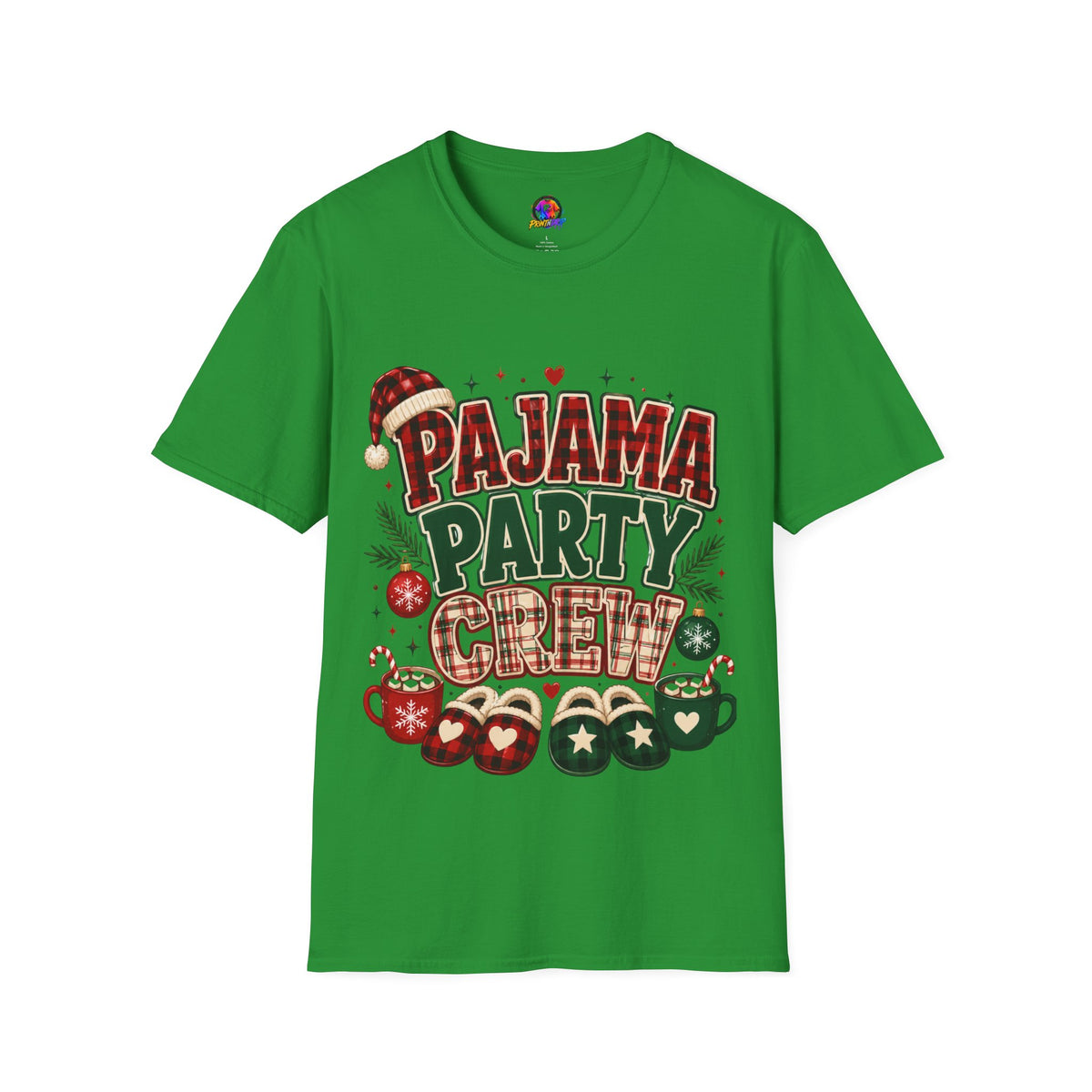 Pajama Party Crew T‑Shirt — Festive Christmas Lounge Tee