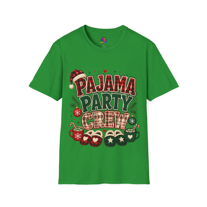 Pajama Party Crew T‑Shirt — Festive Christmas Lounge Tee