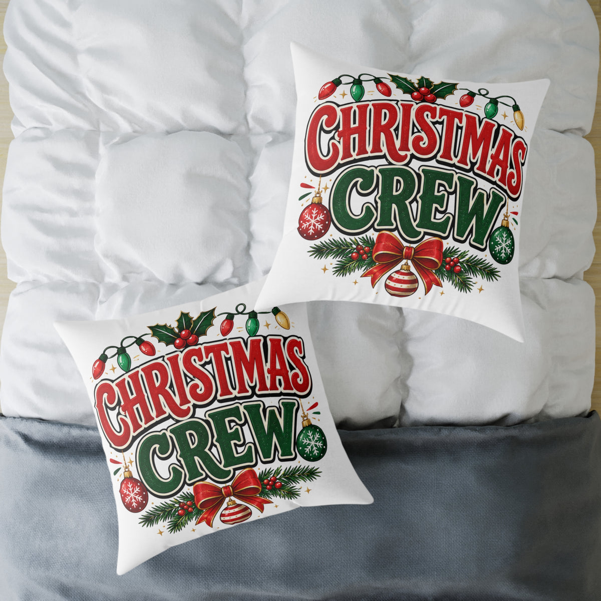 Christmas Crew Holiday Throw Pillow