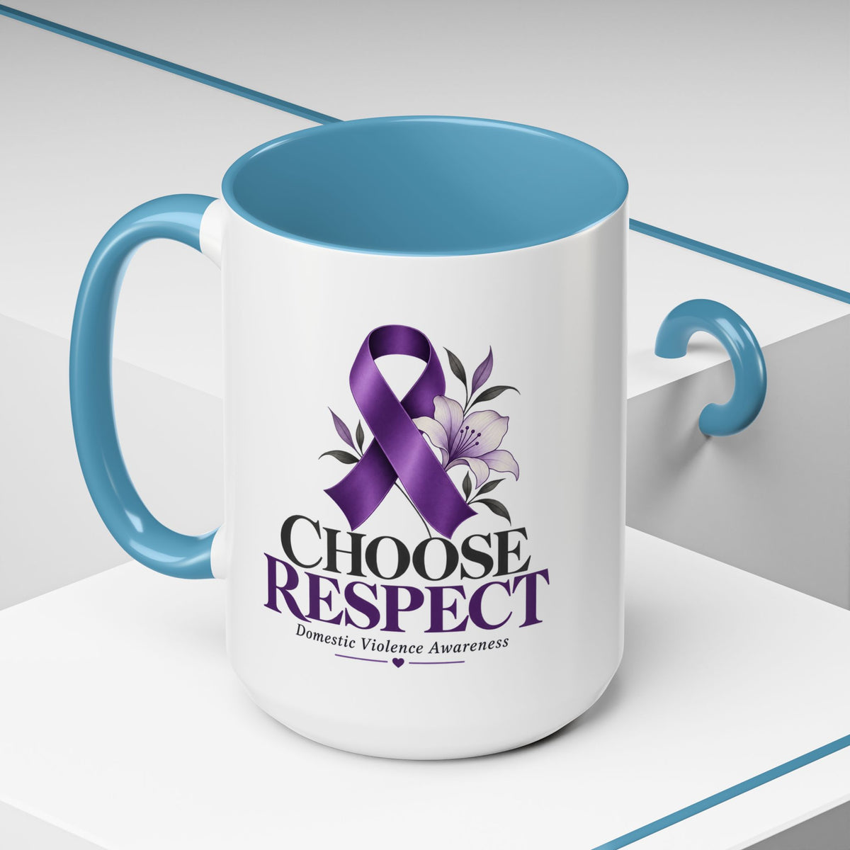 Choose Respect - Domestic Violence Awareness Coffee Mug (Accent, 11/15oz)