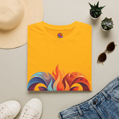 Ram Head Flame Graphic T-Shirt — Bold Aries Zodiac Tee