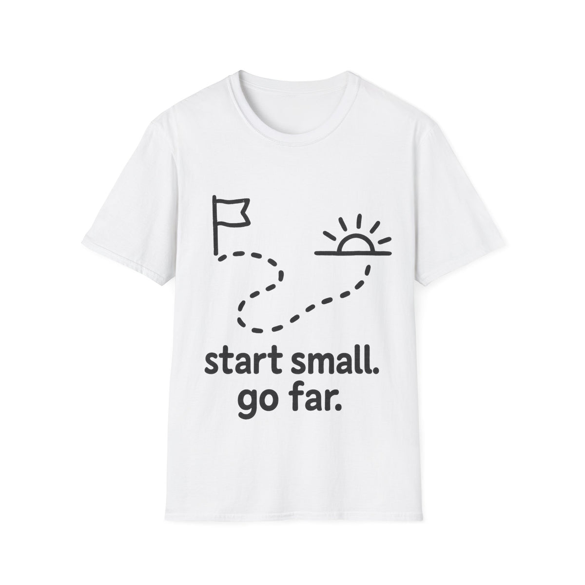 Start Small Go Far Minimalist Trail T-Shirt, Inspirational Hiking Path Graphic Tee - Trending Now - September 2026