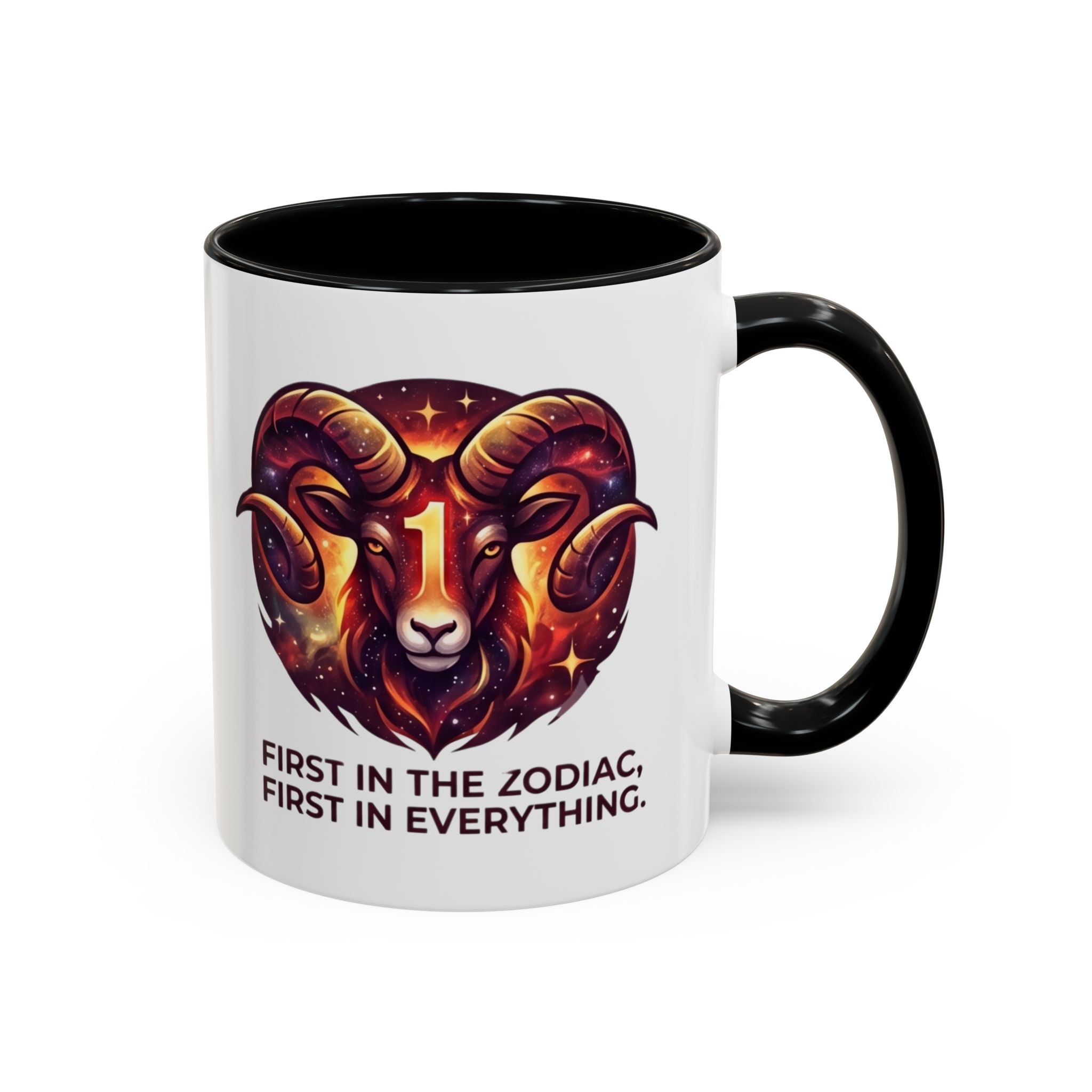 Aries Zodiac Coffee Mug — "First in the Zodiac, First in Everything" Accent Mug