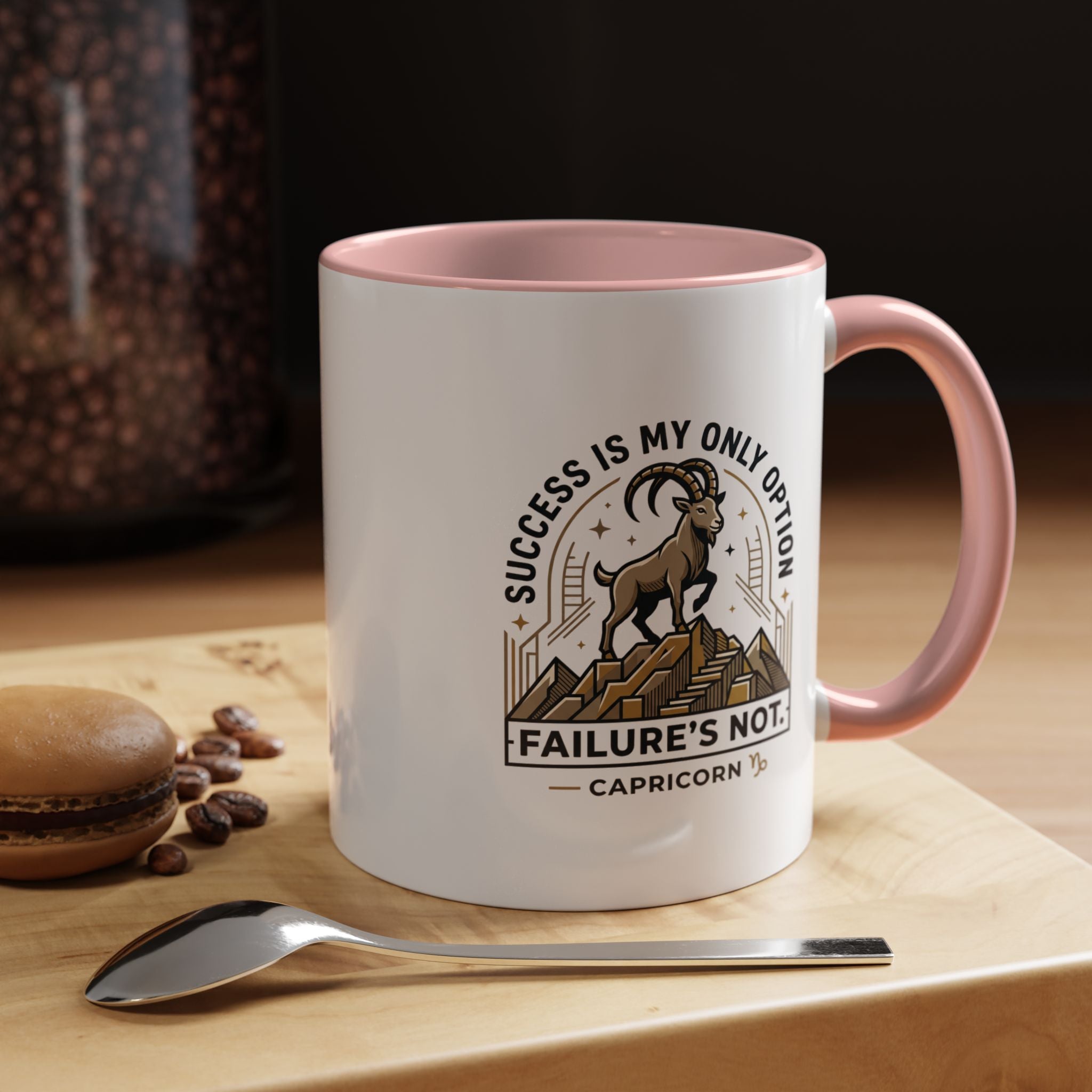 Capricorn Coffee Mug – "Success Is My Only Option, Failure's Not" Zodiac Gift