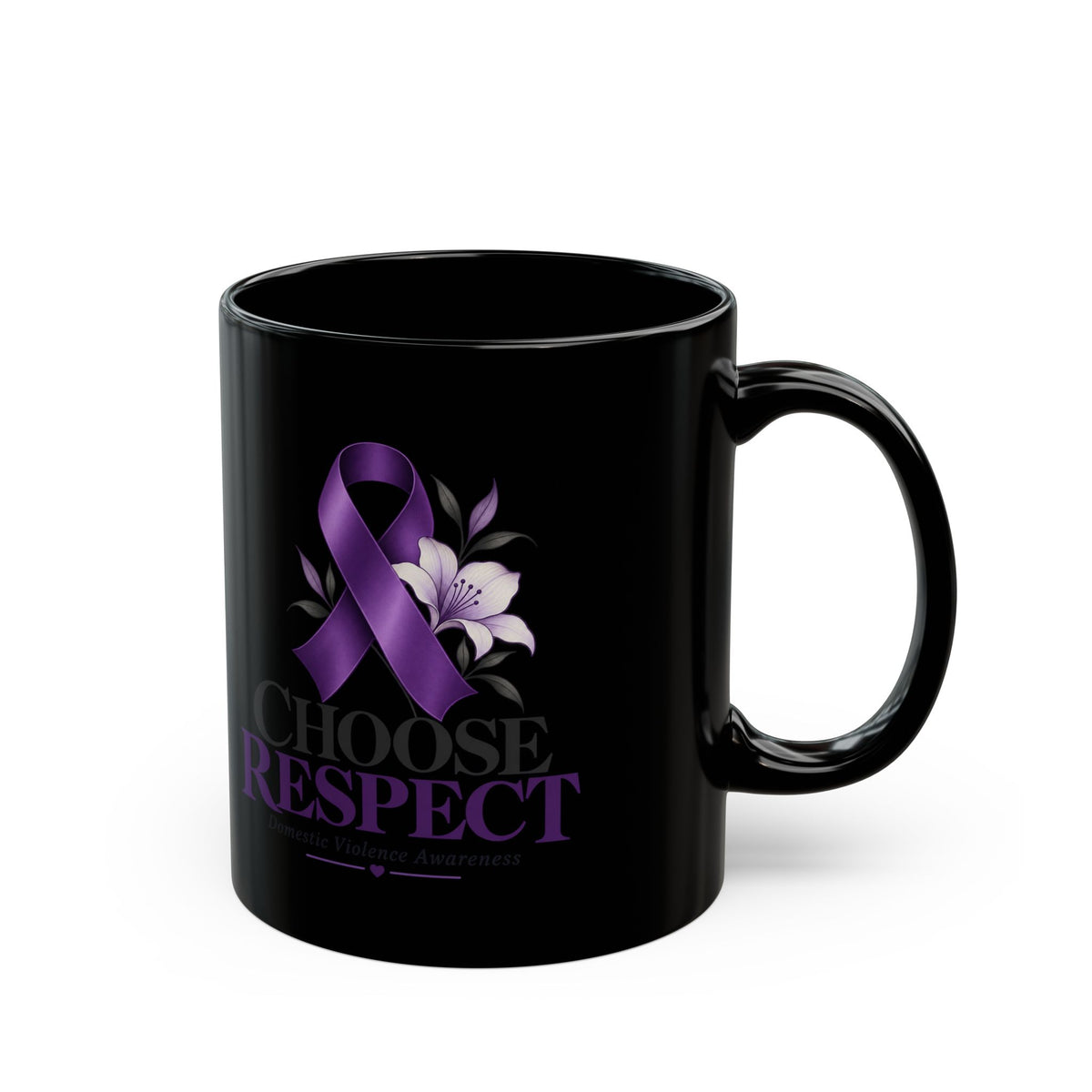 Choose Respect Purple Ribbon Domestic Violence Awareness Mug