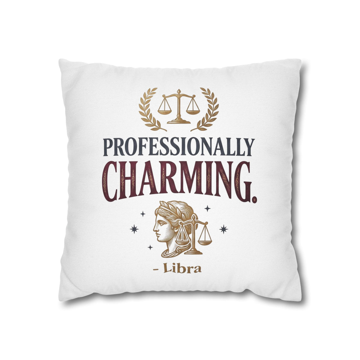 Libra Zodiac Professionally Charming Spun Polyester Square Pillowcase