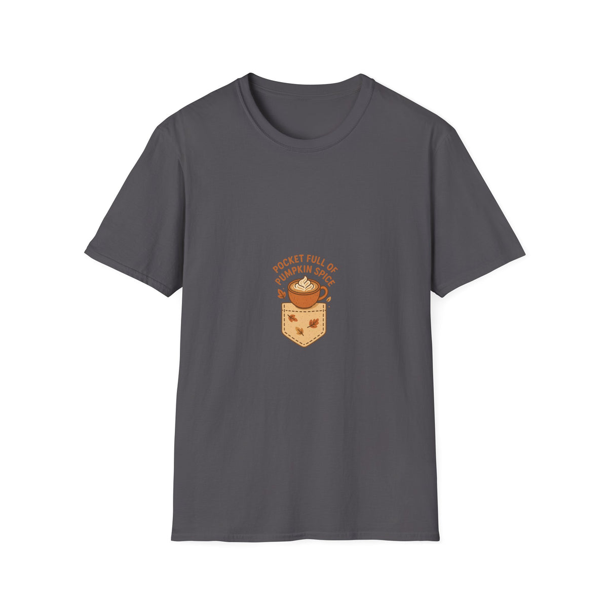 Pocket Full Of Pumpkin Spice Graphic Tee, Cute Autumn Coffee Pocket T-Shirt - Trending Now - September 2026