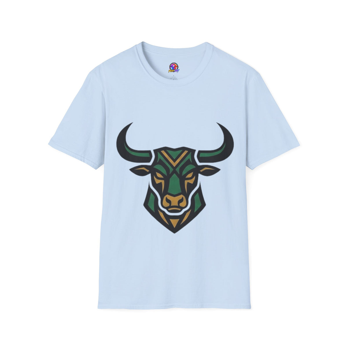 Taurus Bull Head T-Shirt — Geometric Tribal Bull Graphic Tee