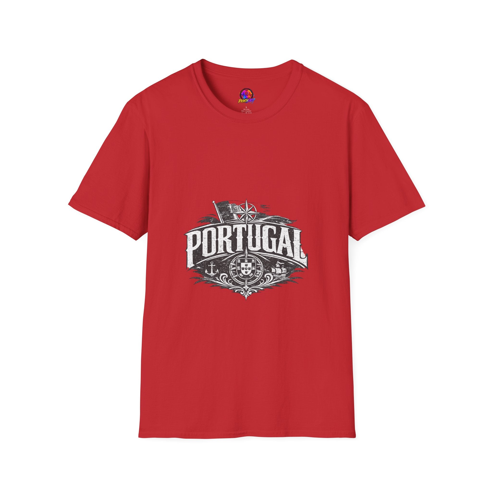 Portugal Vintage Compass T-Shirt — Nautical Travel Souvenir