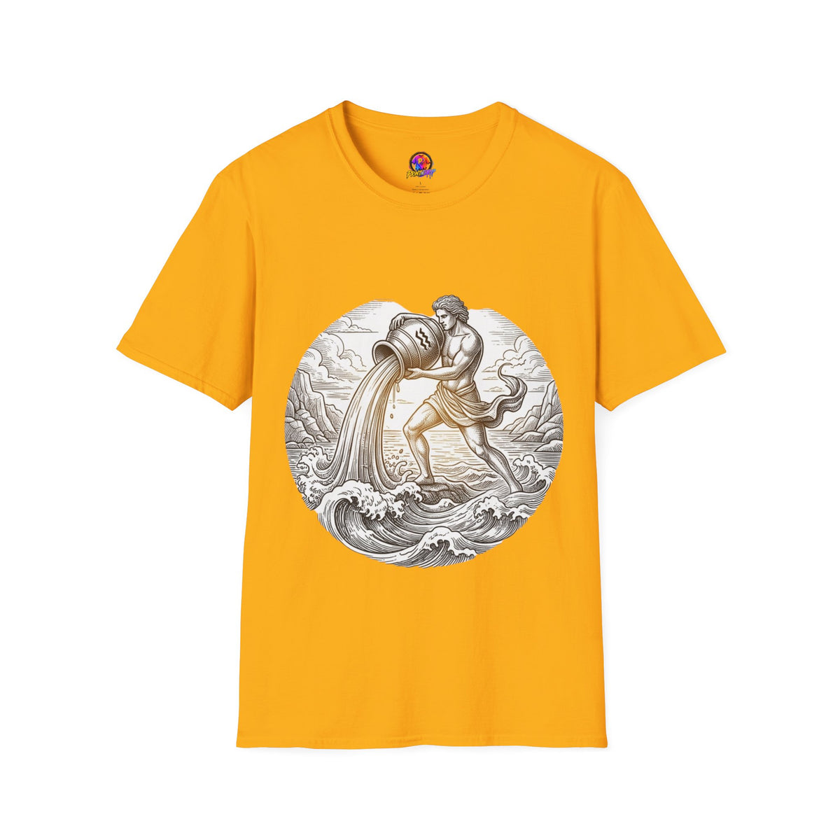 Aquarius Zodiac T-Shirt — Vintage Water Bearer Astrology Tee