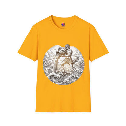Aquarius Zodiac T-Shirt — Vintage Water Bearer Astrology Tee