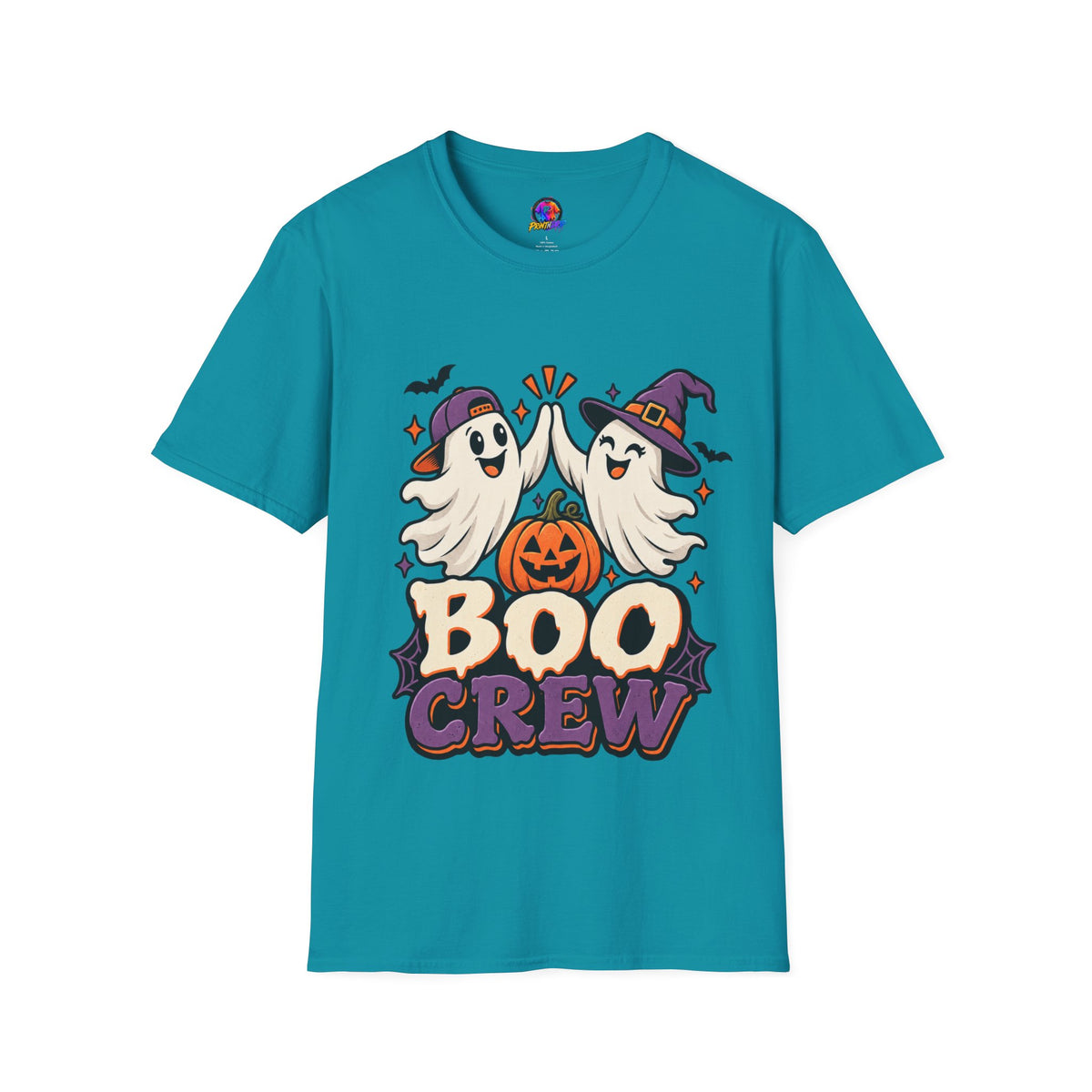 Boo Crew Halloween T-Shirt — Cute Ghosts & Pumpkin Graphic