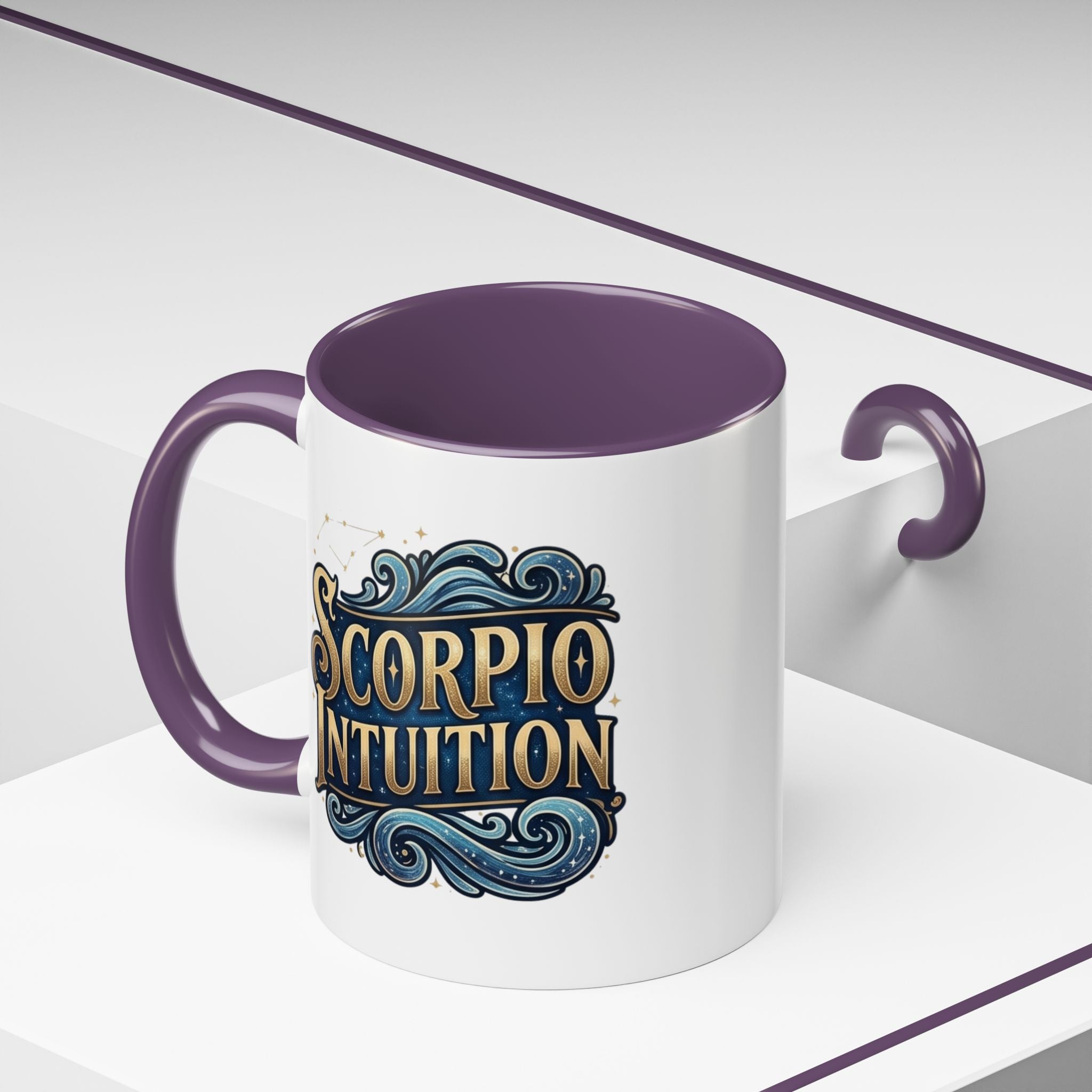 Scorpio Intuition Accent Coffee Mug — Zodiac Astrology Gift