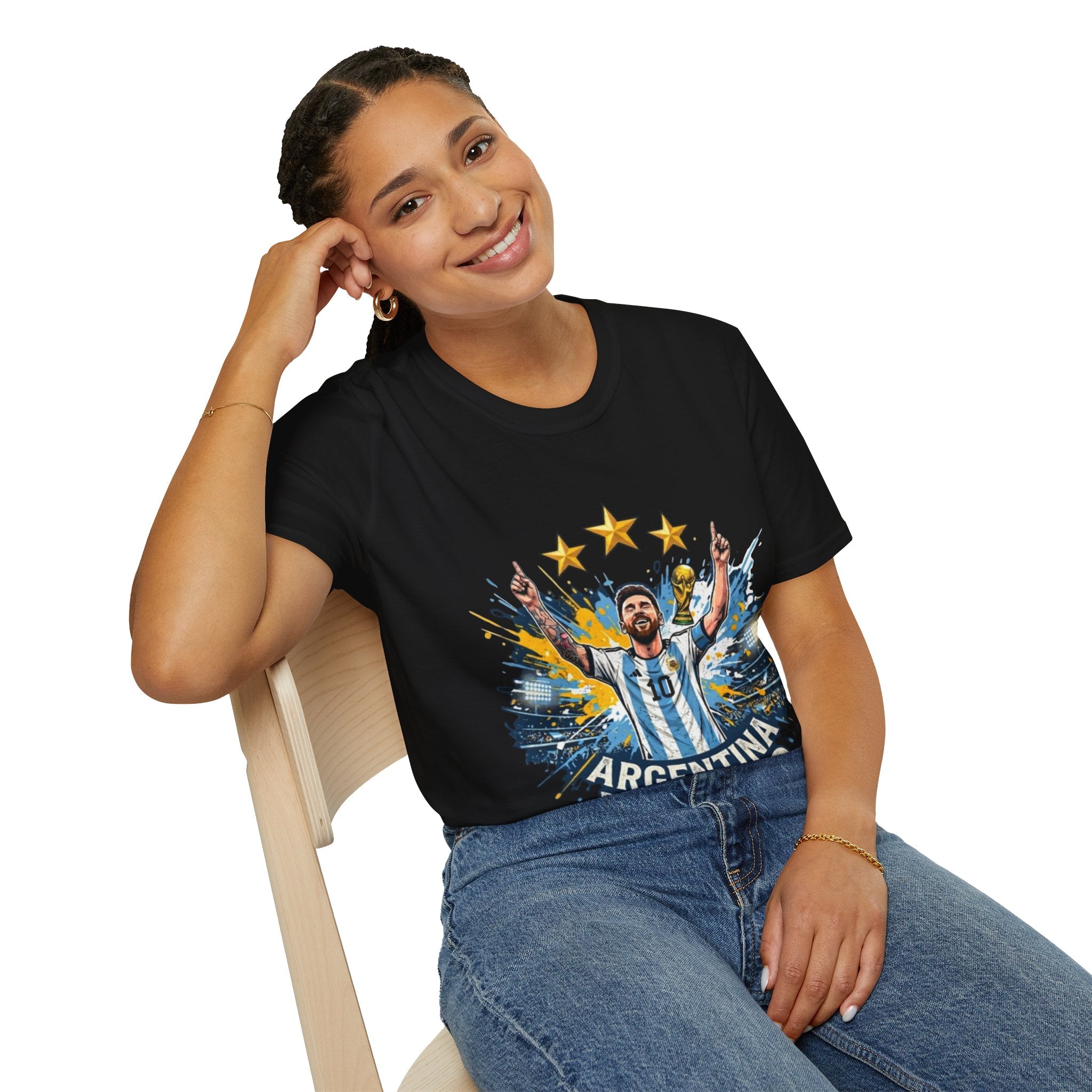 Argentina Messi Soccer T‑Shirt — World Cup Champion Fan Tee
