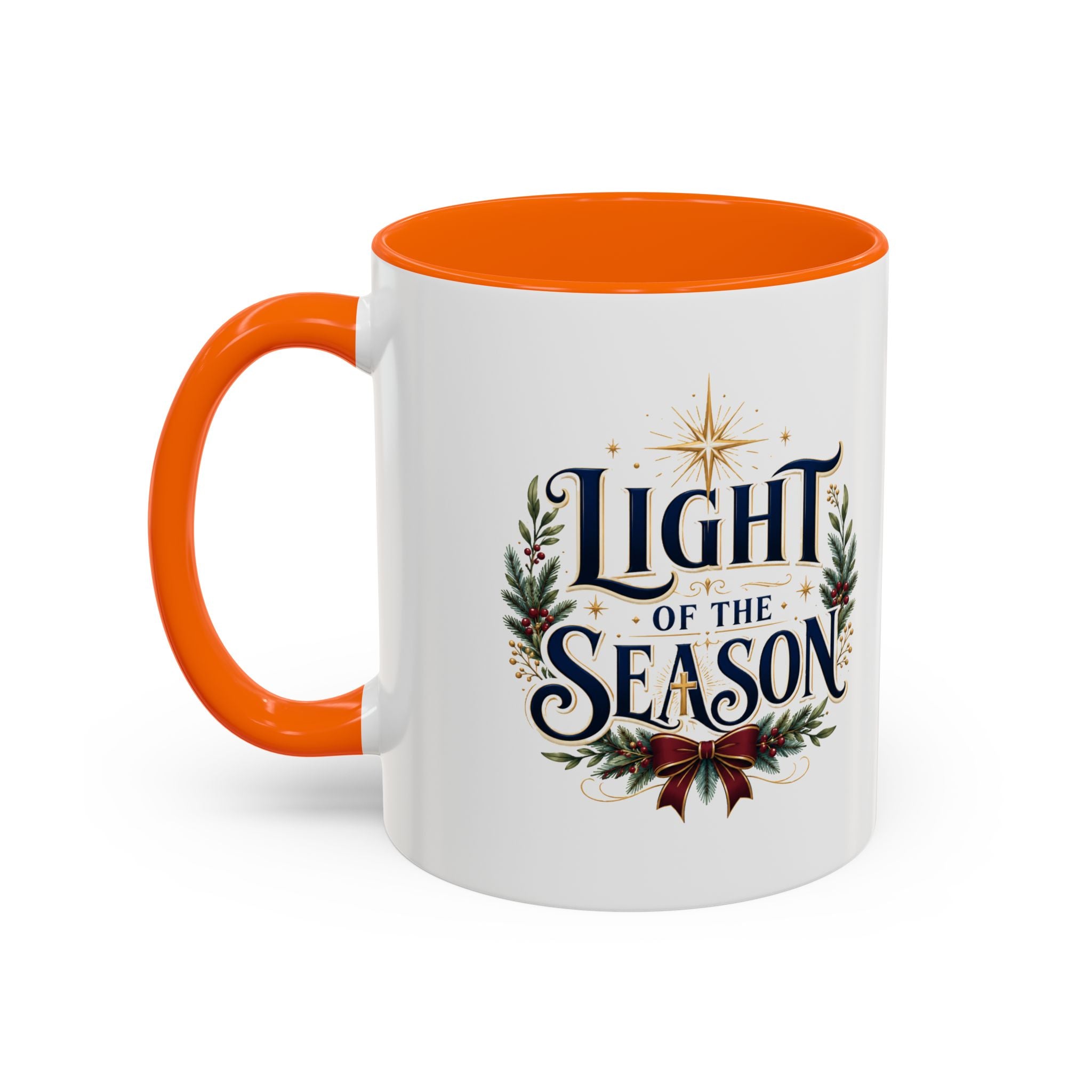 Christmas Light of the Season Accent Coffee Mug — Holiday Christmas Tea Cup