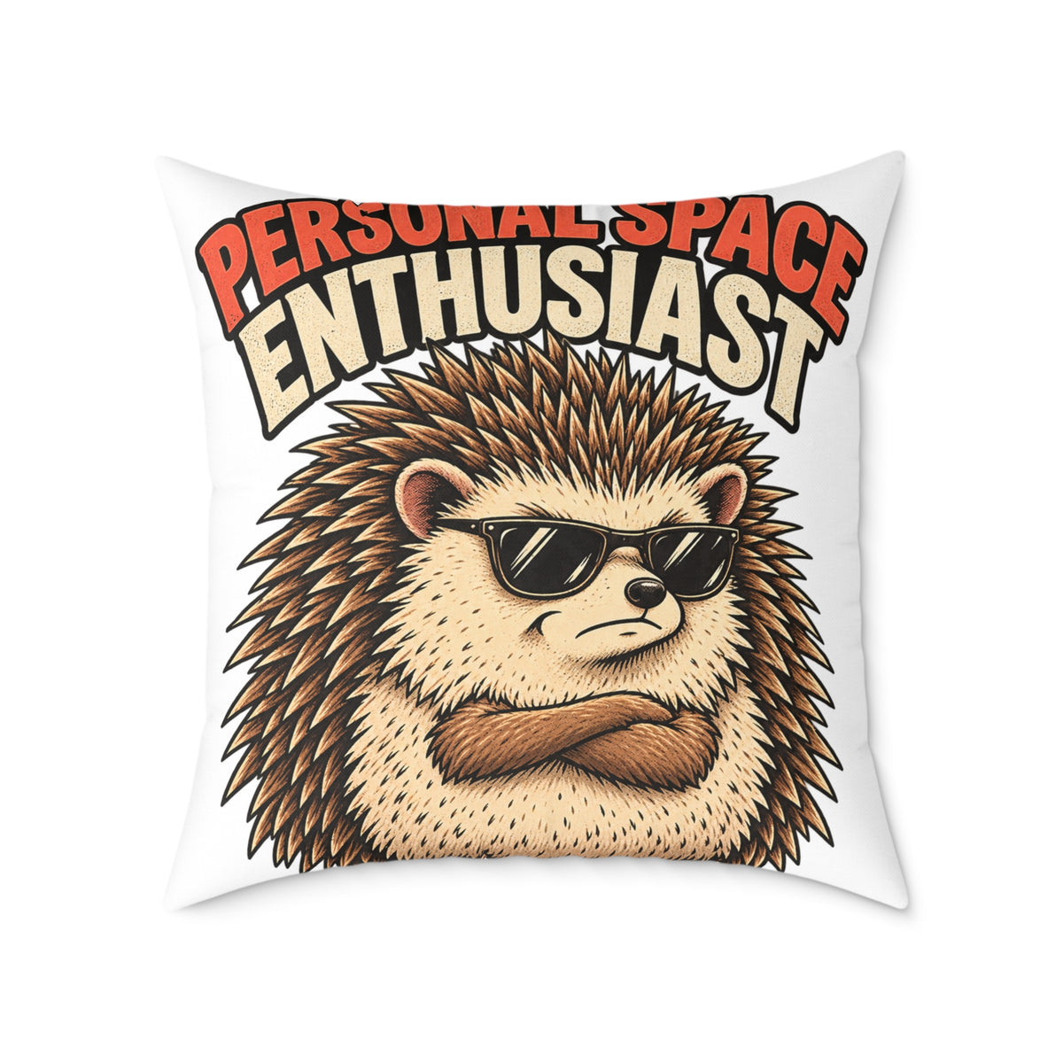 Personal Space Enthusiast Hedgehog Funny  Throw Pillow