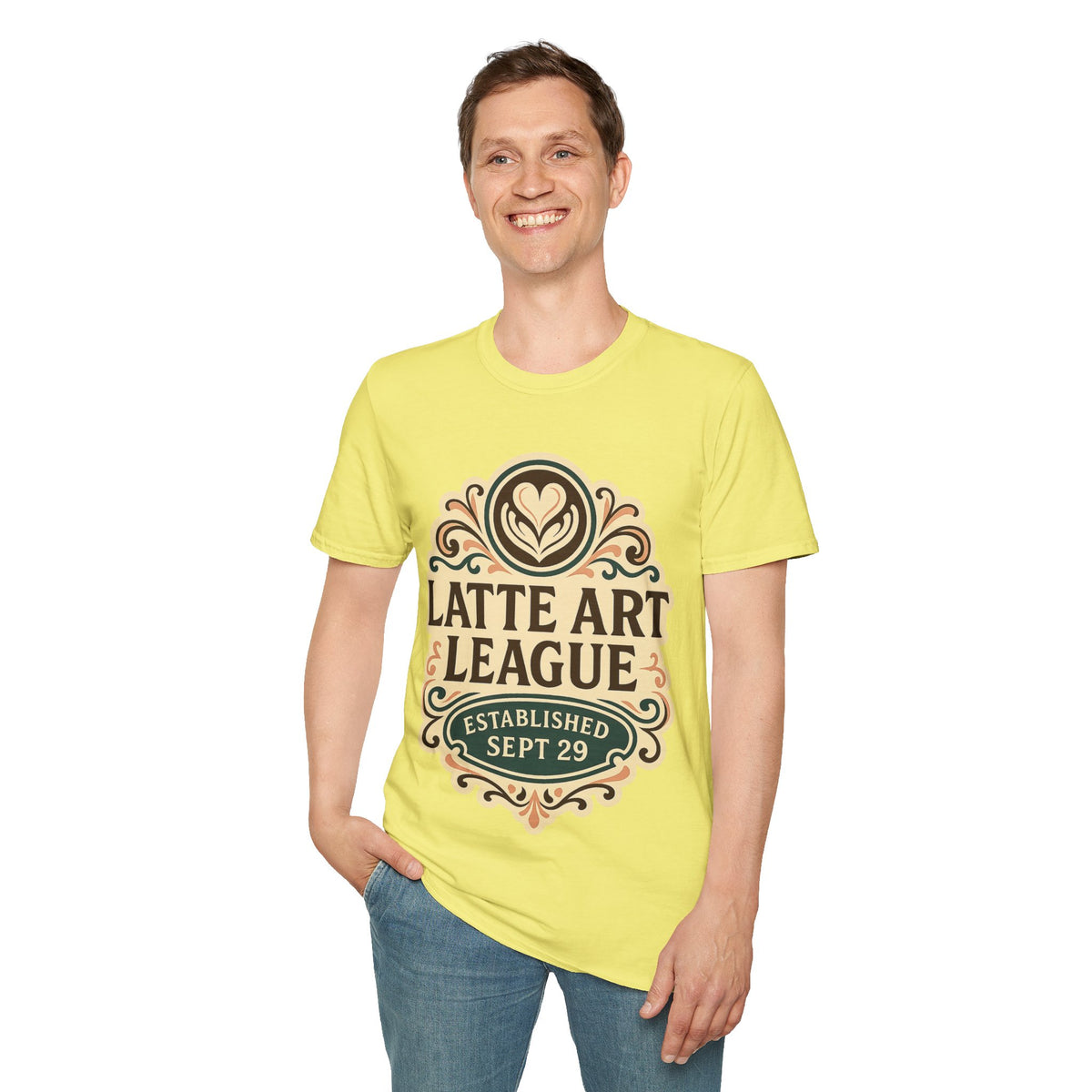 Latte Art League Serving Rituals National Coffee Day Crest T-Shirt - Trending Now - September 2026