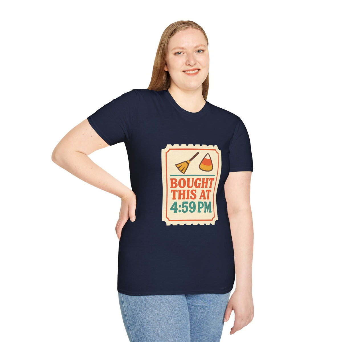 T-Shirt — "Bought This At 4:59 PM" Retro Grocery Sticker Design - Trending Now - October 2026