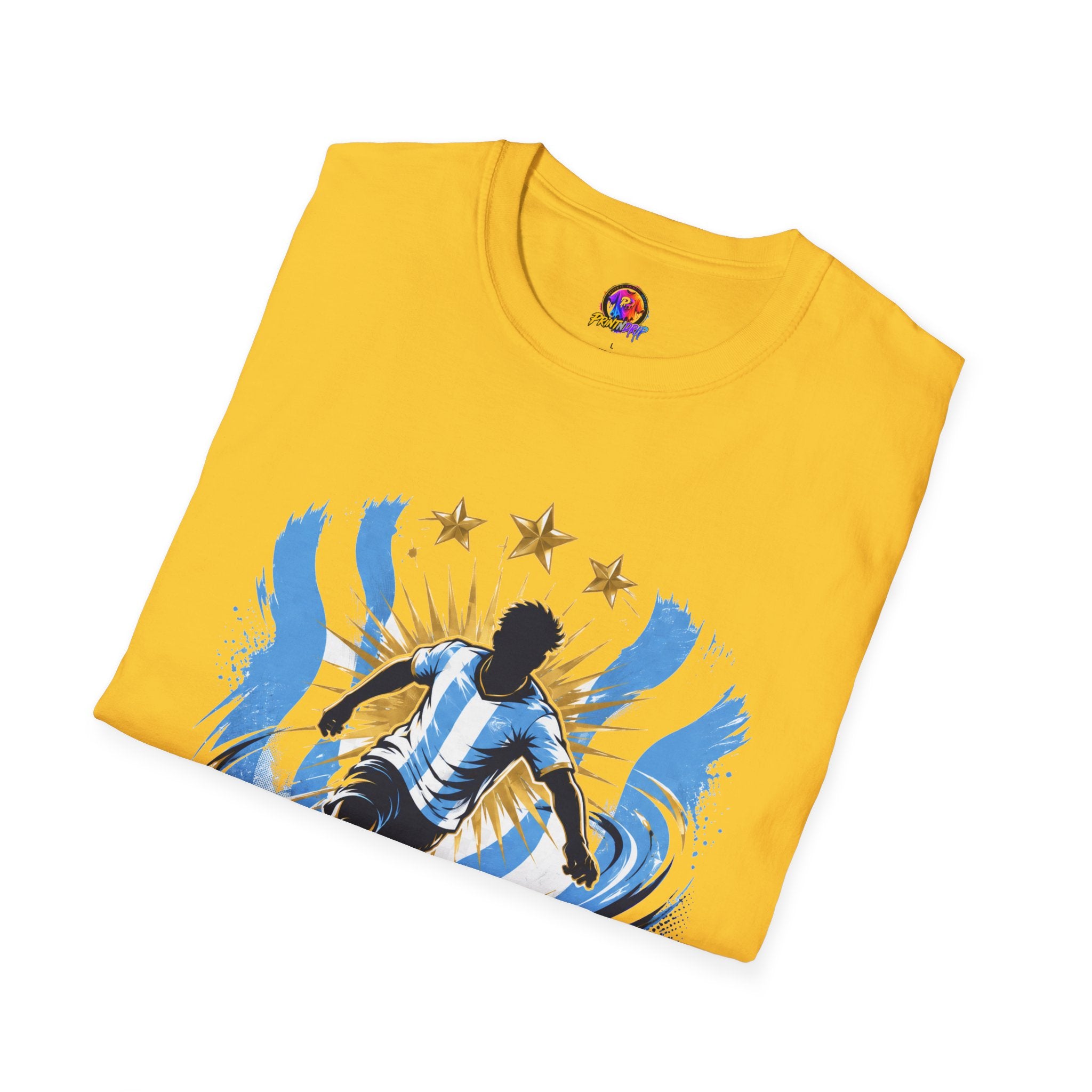 Argentina Sky Blue Magic Soccer T-Shirt — Argentinian Football Player Graphic Tee