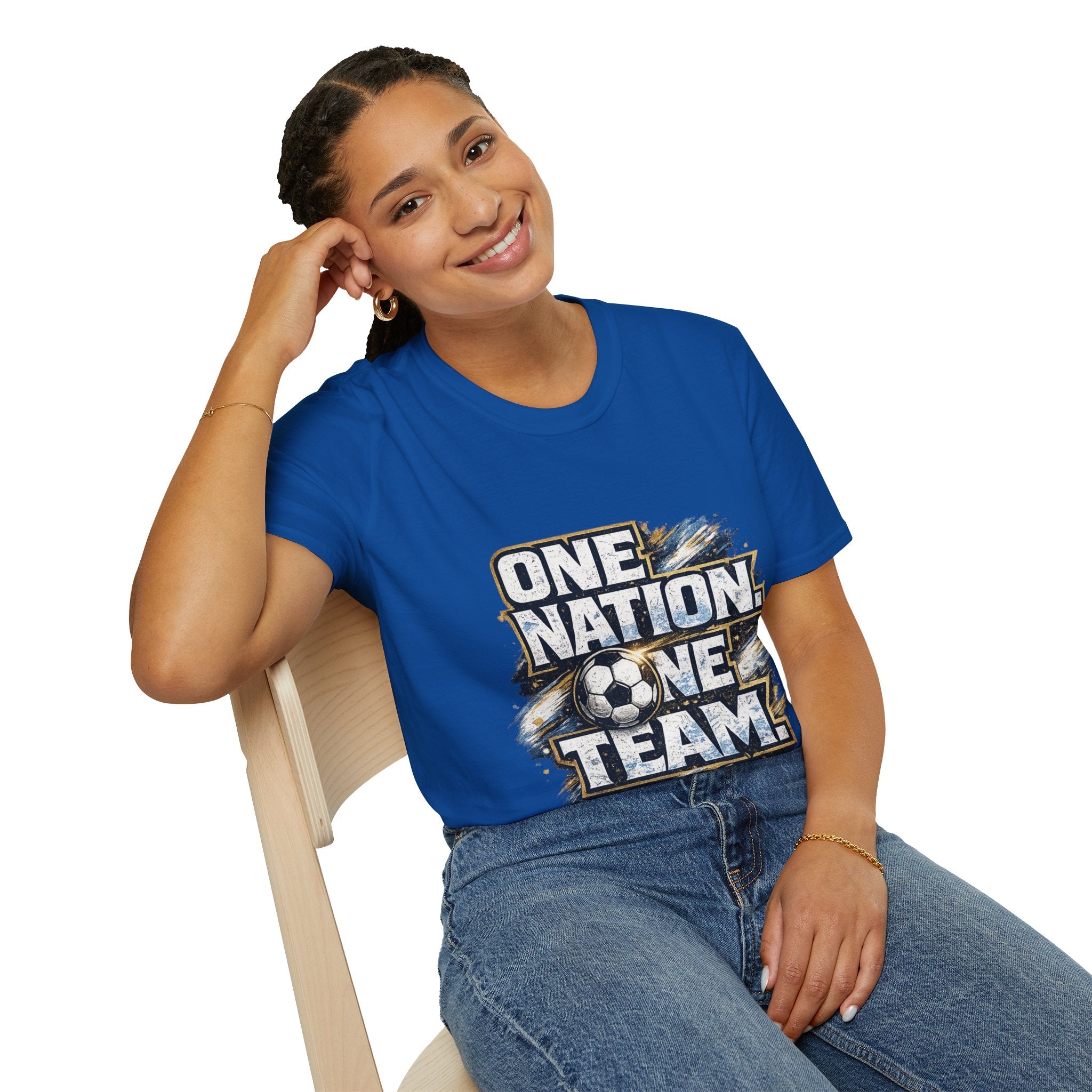 One Nation One Team Soccer T-Shirt — Supportive Fan Tee
