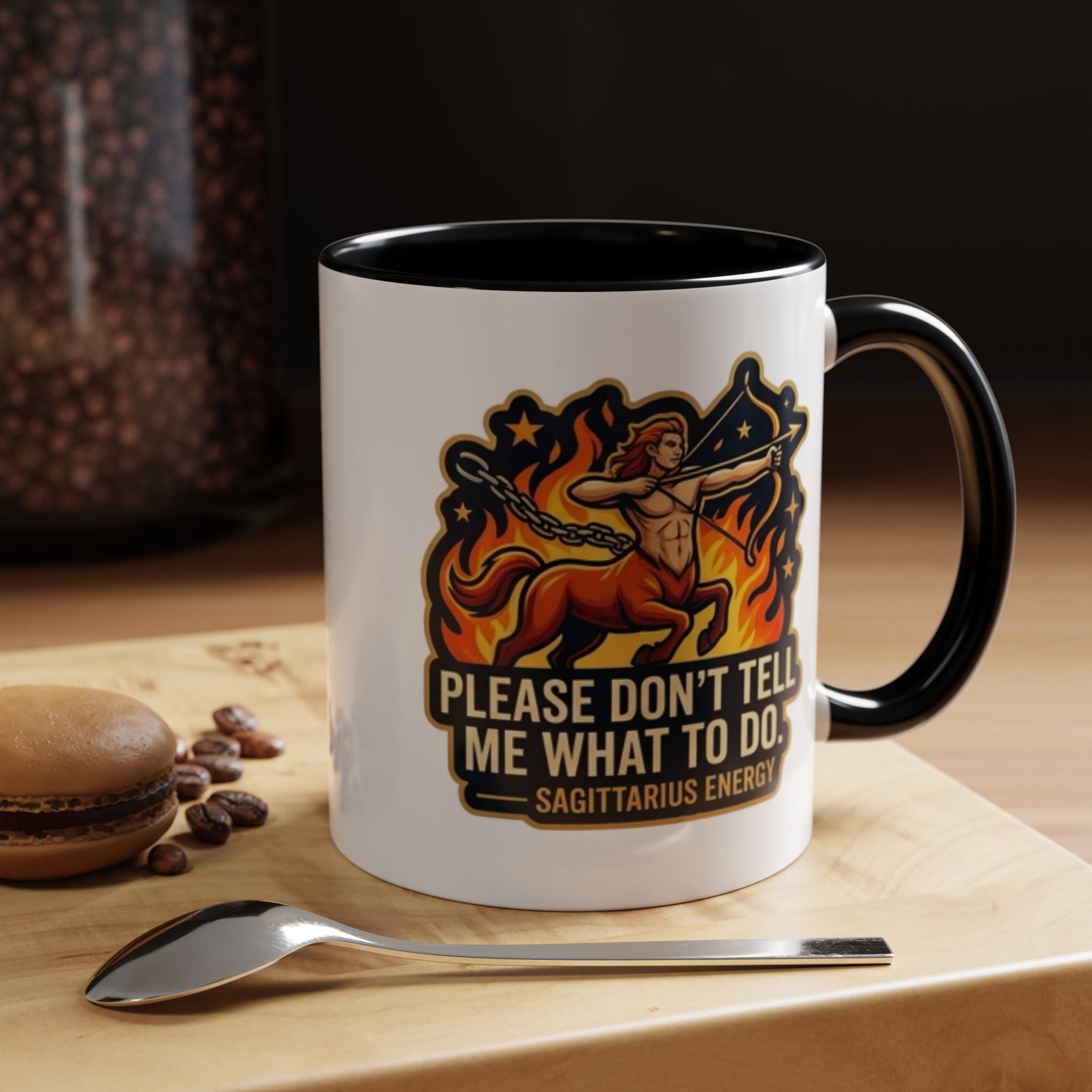 Sagittarius Coffee Mug — "Please Don't Tell Me What To Do" Zodiac Accent Mug (11/15oz)