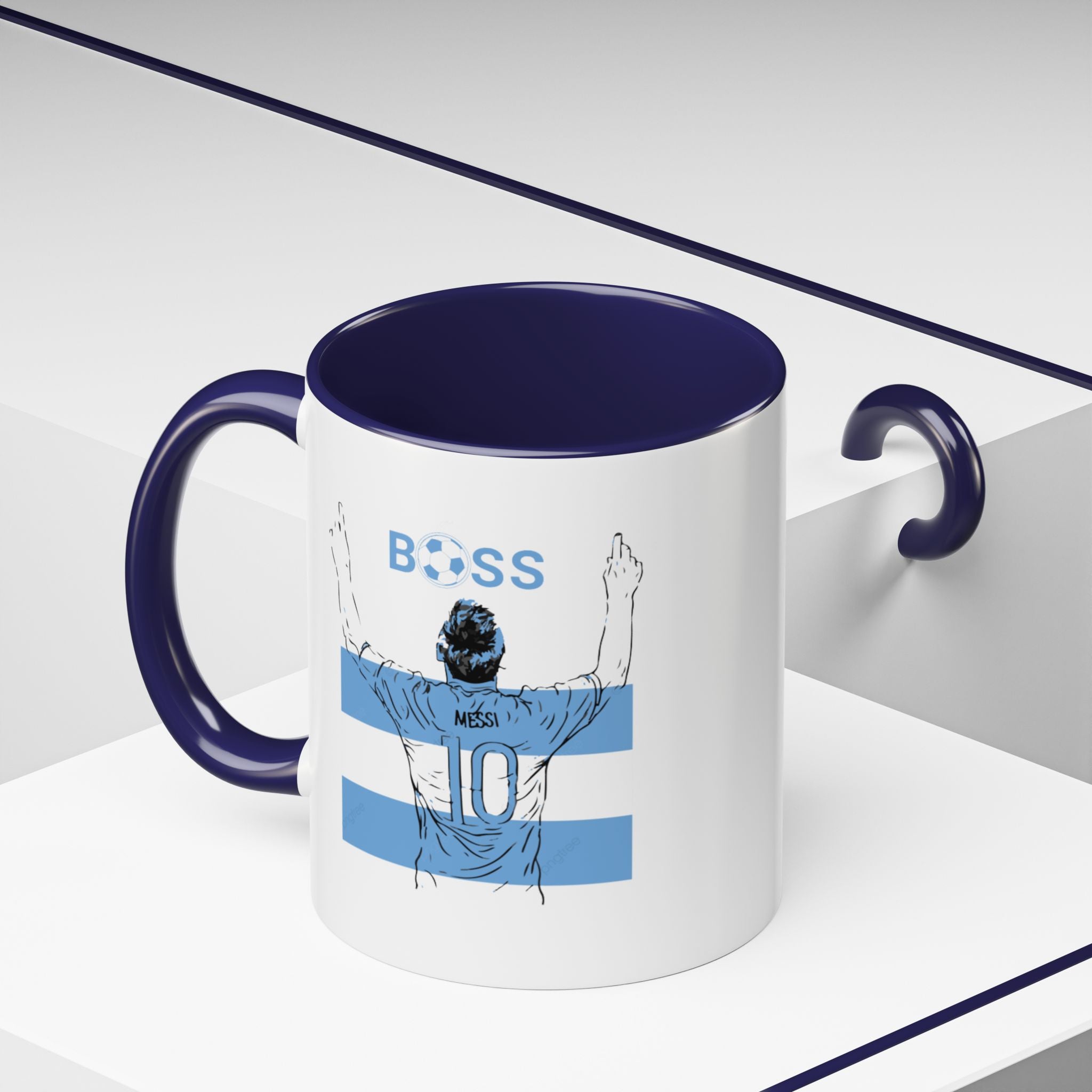 Boss Soccer Player Accent Coffee Mug —