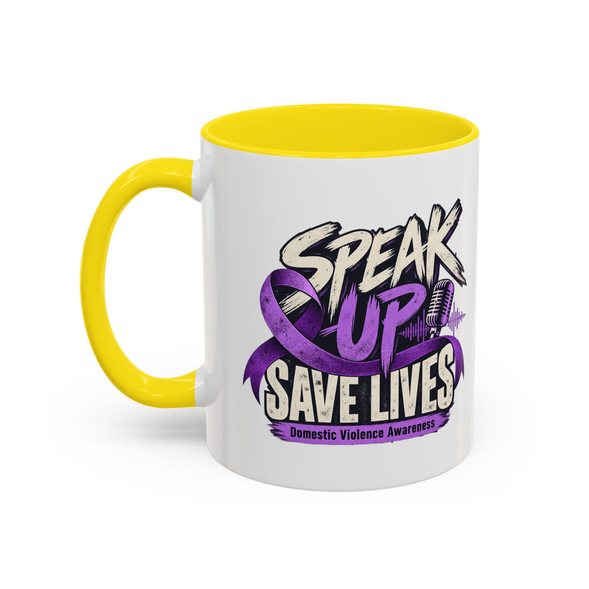 Speak Up Save Lives Domestic Violence Awareness Coffee Mug