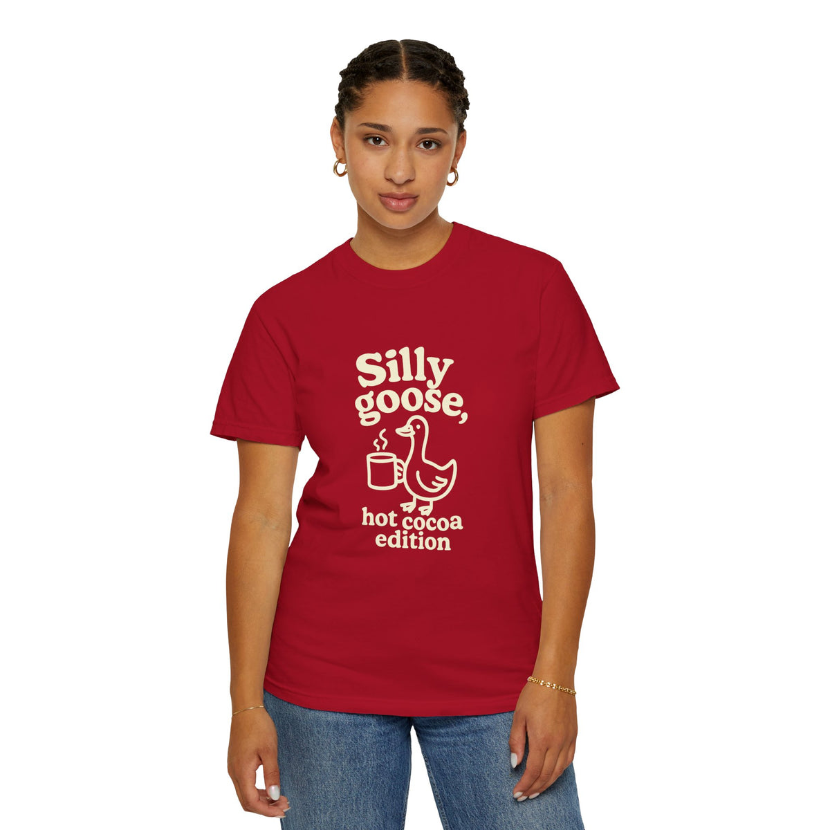 Silly Goose Hot Cocoa T-Shirt — Cute Winter Graphic Tee - Trending Now - October 2026