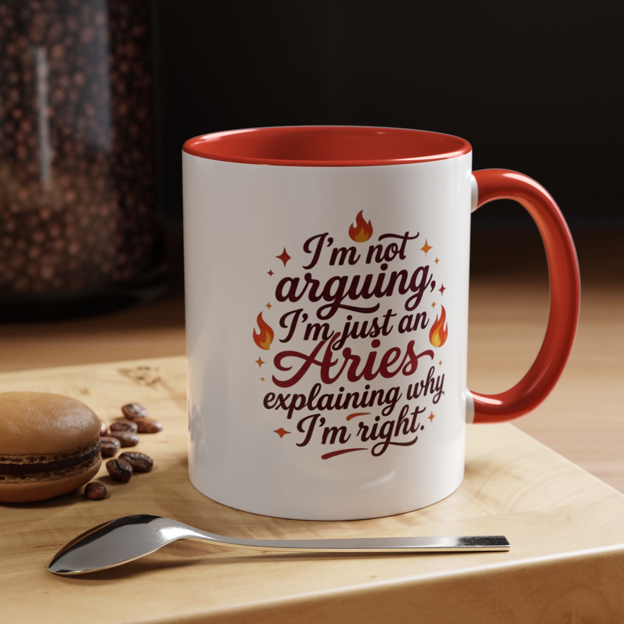 Aries Coffee Mug - “I’m Not Arguing, I’m Just an Aries Explaining Why I’m Right” Accent Mug