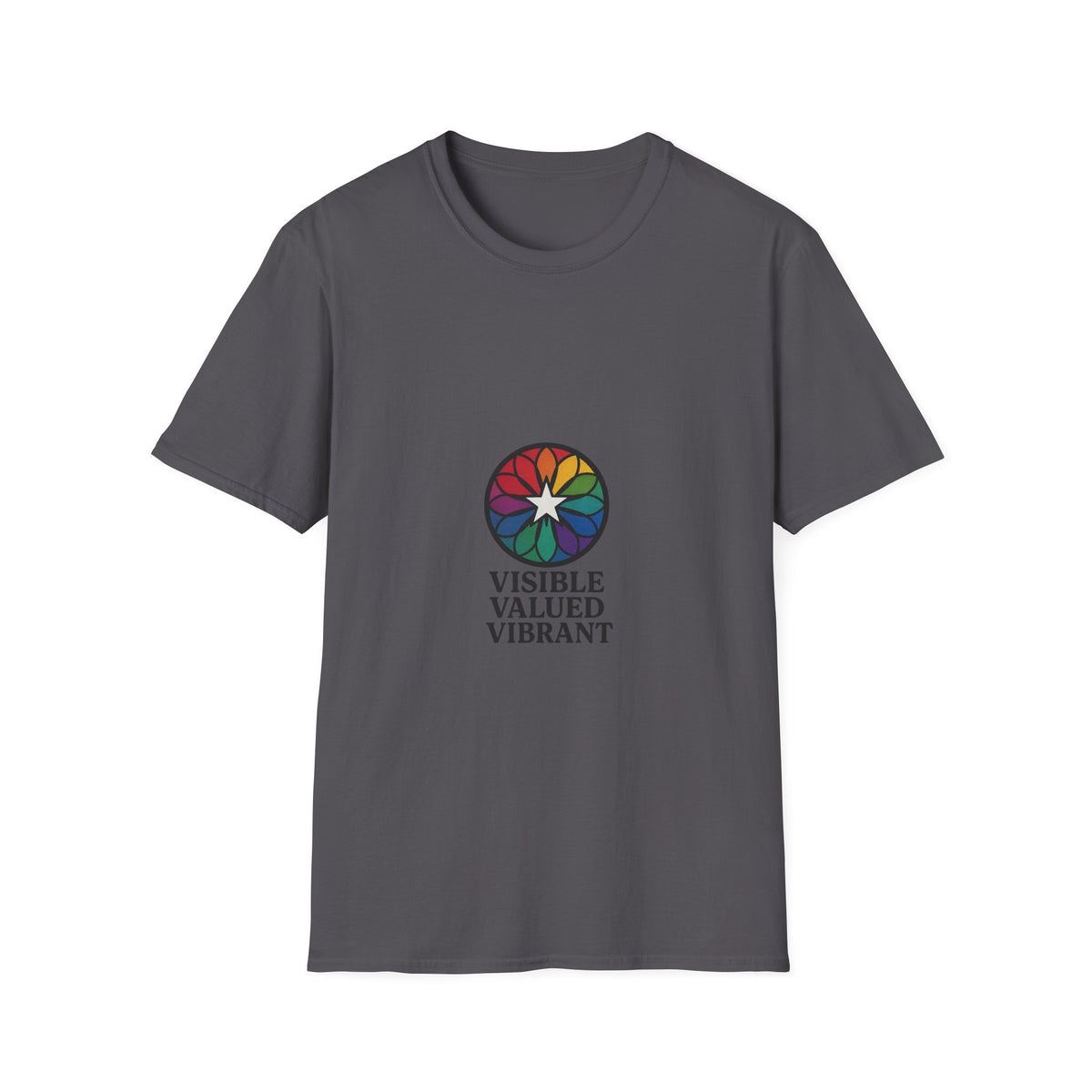 Visible Valued Vibrant T-Shirt — Rainbow Mandala Inclusivity Tee - Trending Now - October 2026
