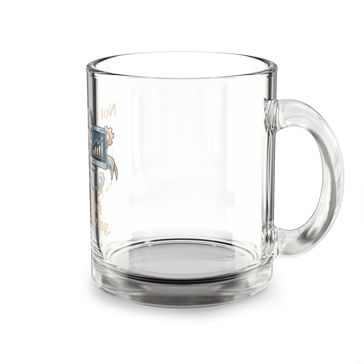 Scorpion Glass Mug Scorpio Glass Mug — "Not Mad, Just Analyzing" Astrology Coffee Cup (10 oz)
